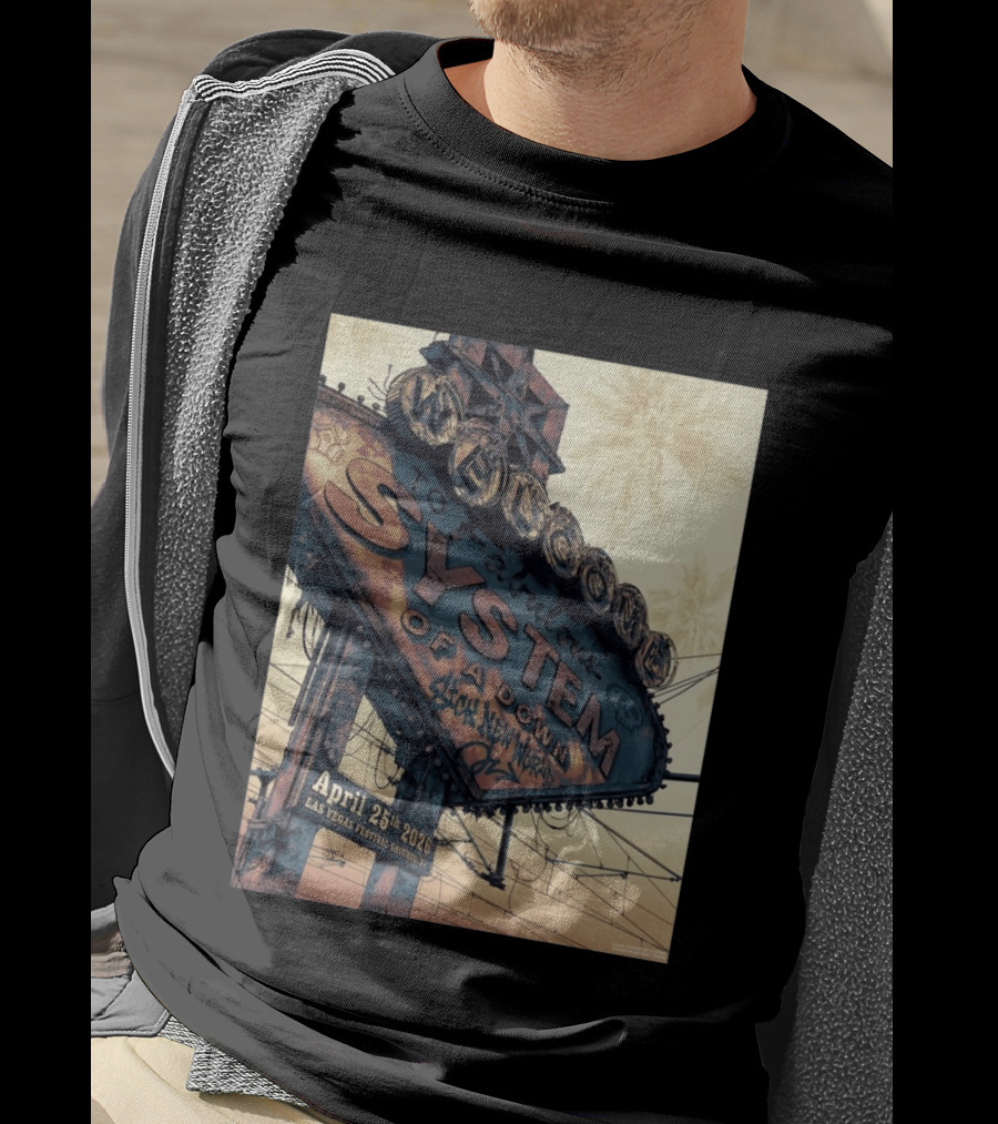 System Of A Down Sick New World April 25 2026 Las Vegas Festival Ground Sign T-Shirt