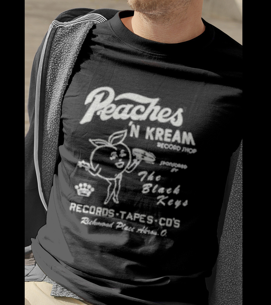 Peaches N Kream Records Promoted By The Black Keys Records Tapes CDs Atlanta GA T-Shirt