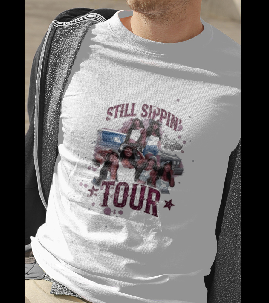 Still Sippin' Tour By Pour Minds Retro Vibe T-Shirt
