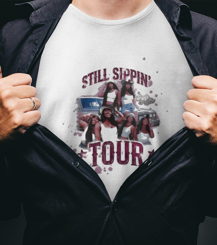 Still Sippin' Tour By Pour Minds Retro Vibe T-Shirt