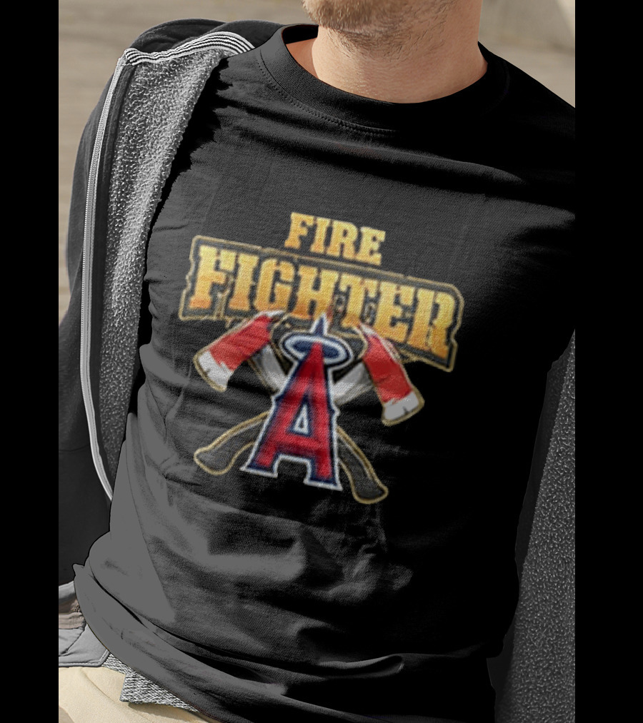 2026 Angels Firefighter Appreciation Giveaway Fire Fighter Axes T-Shirt