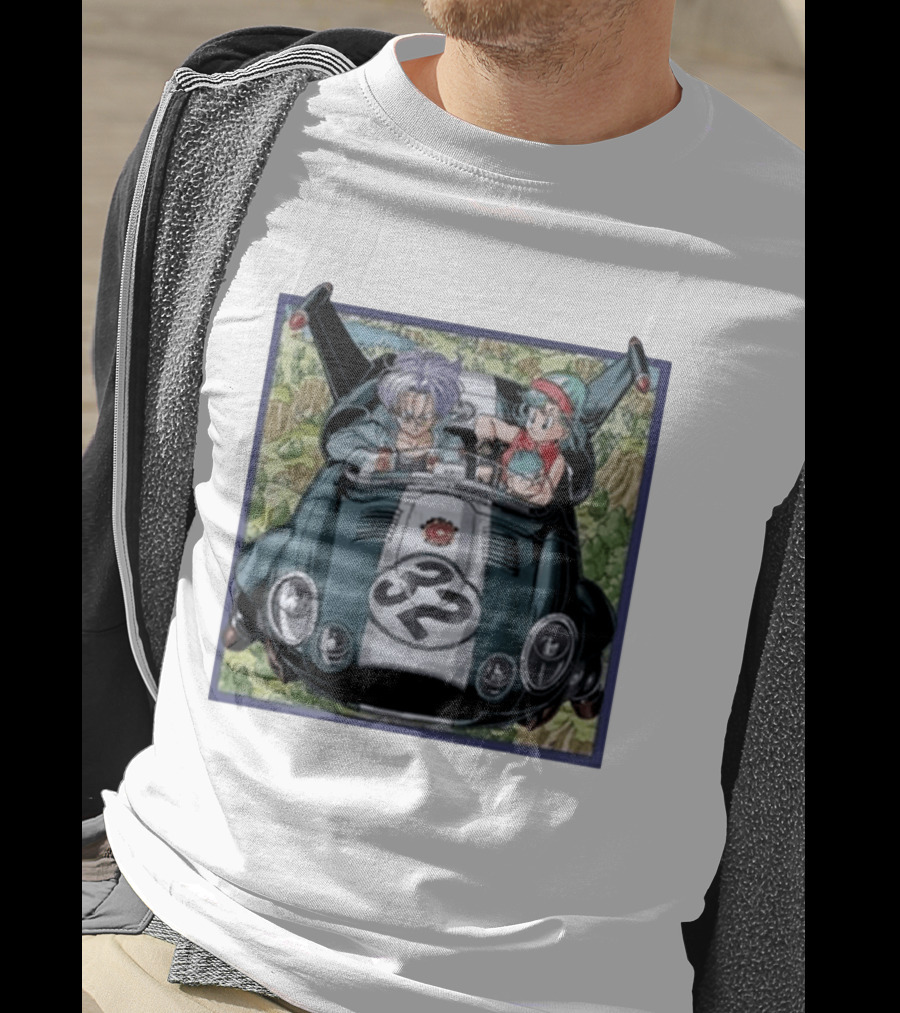 Dragon Ball Z Capsule Corp Adventure Trunks And Bulma Car Ride T-Shirt
