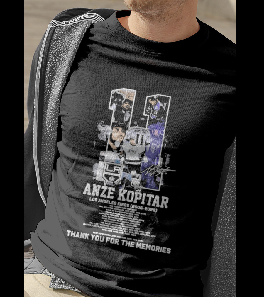 Anze Kopitar 11 Los Angeles Kings 2006 2026 Thank You For The Memories T-Shirt