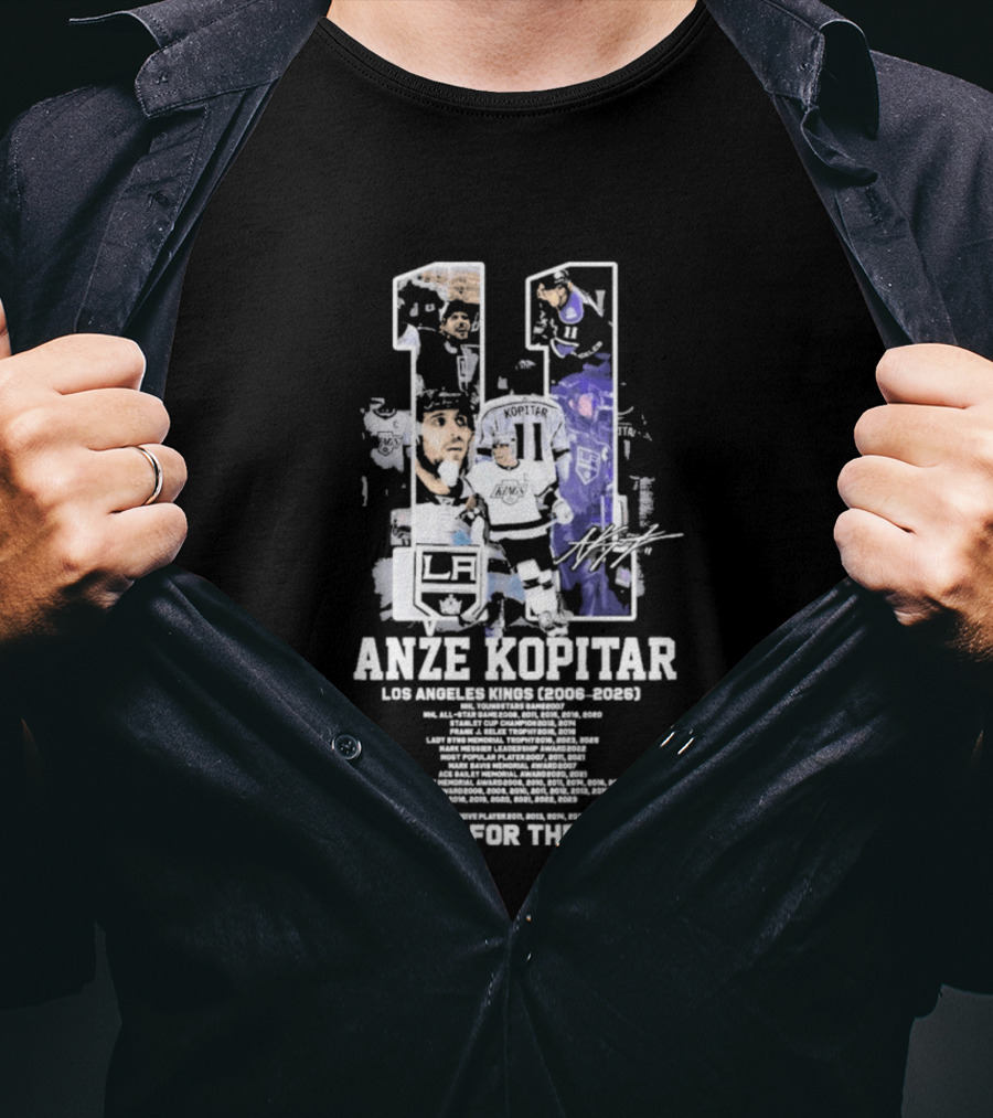 Anze Kopitar 11 Los Angeles Kings 2006 2026 Thank You For The Memories T-Shirt