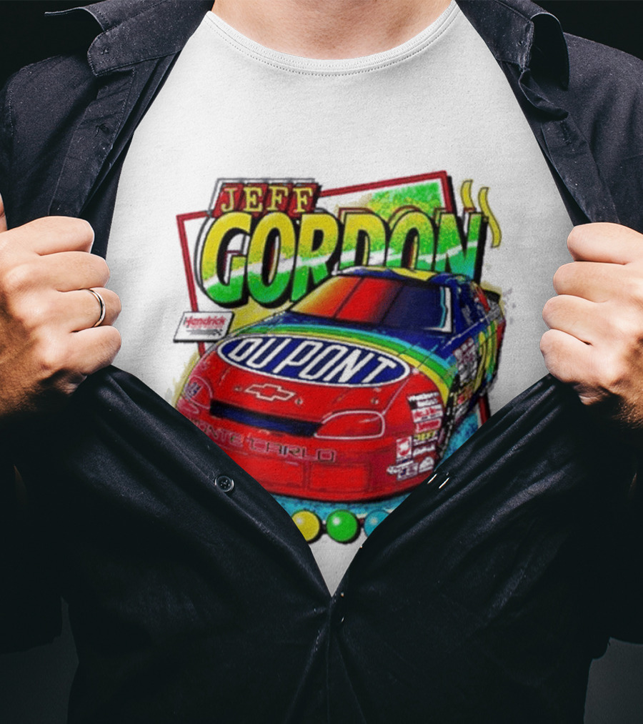 Hendrick Motorsports Jeff Gordon Dupont Chevrolet #24 Racing Car T-Shirt