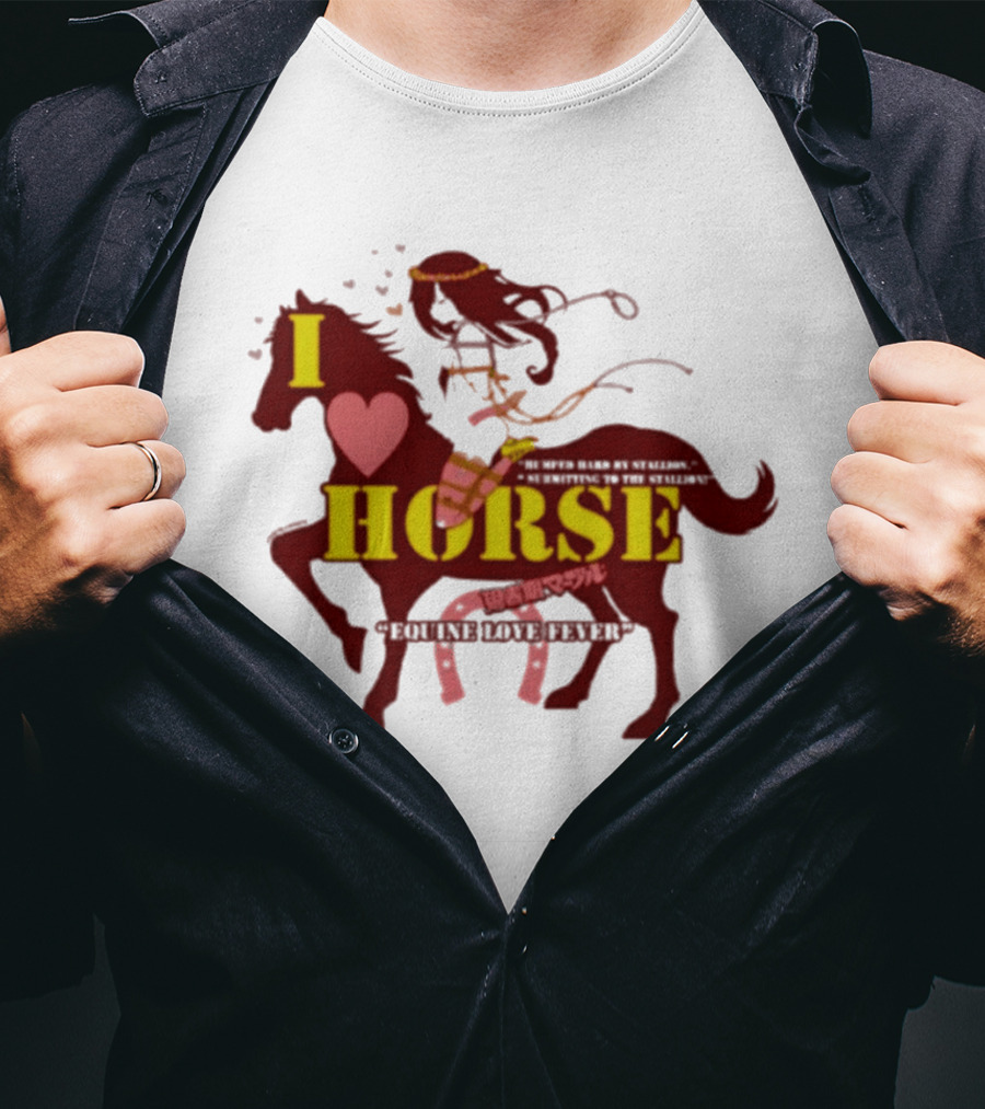 I Love Horse Equine Heart Fever T-Shirt