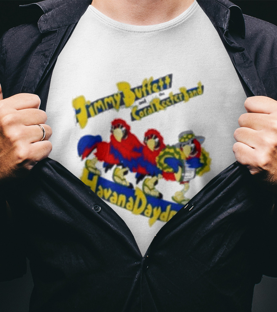 Jimmy Buffett Coral Reefer Band Havana Daydreamin Parrot 1997 Tour T-Shirt