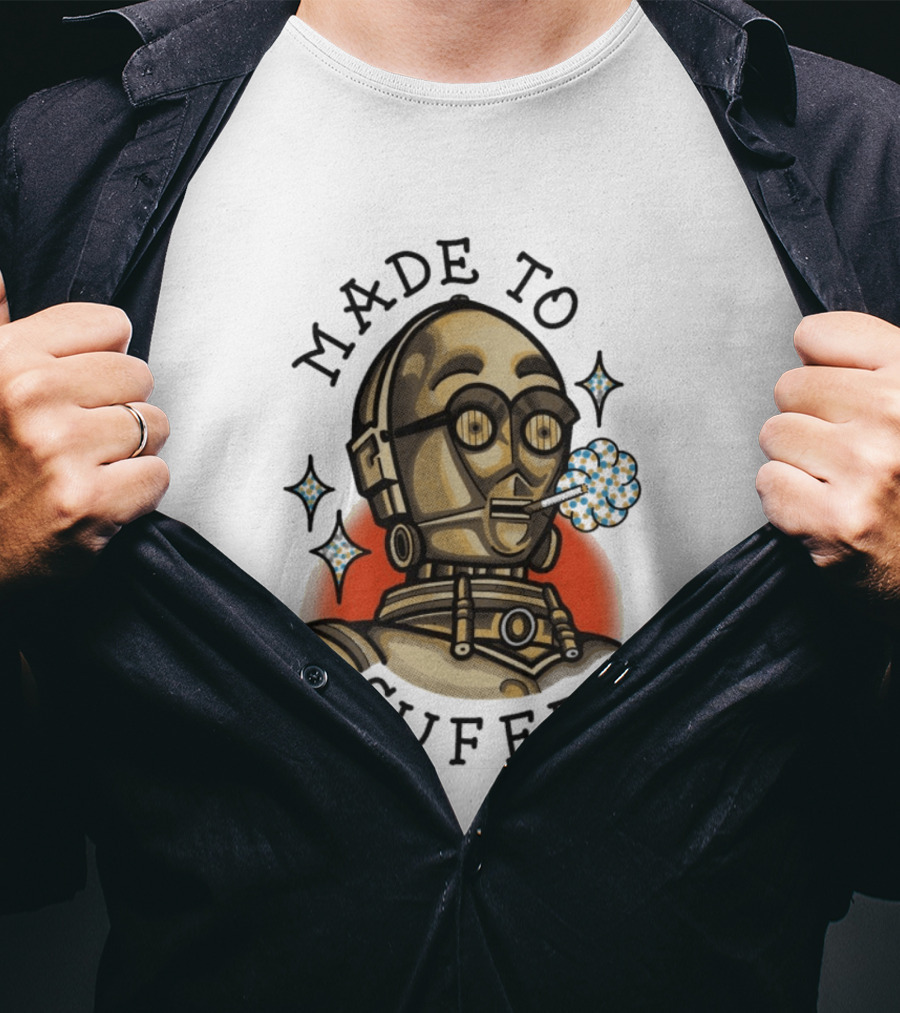 Made To Suffer Robot With Vintage Cartoon T-Shirt