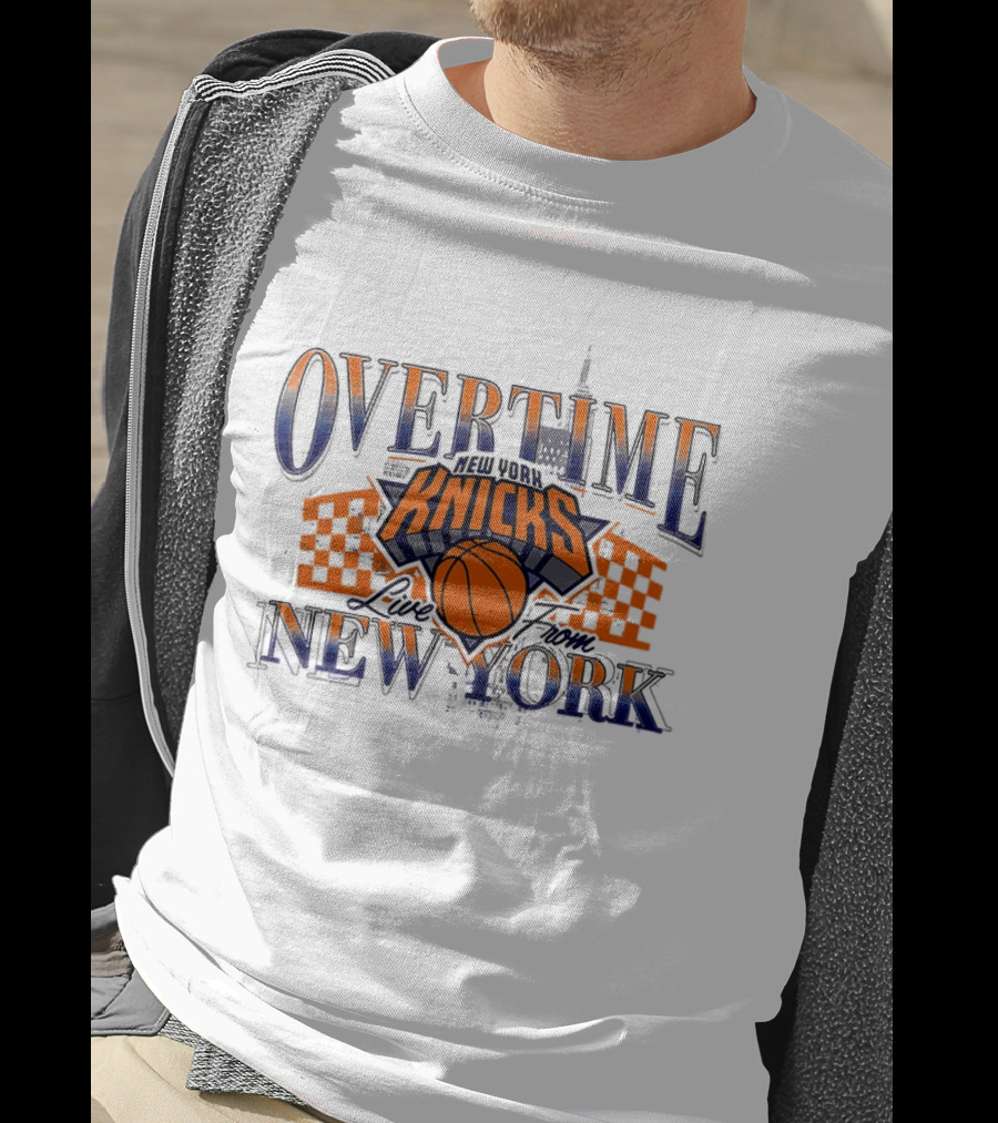 Overtime New York Knicks Live From New York Basketball T-Shirt