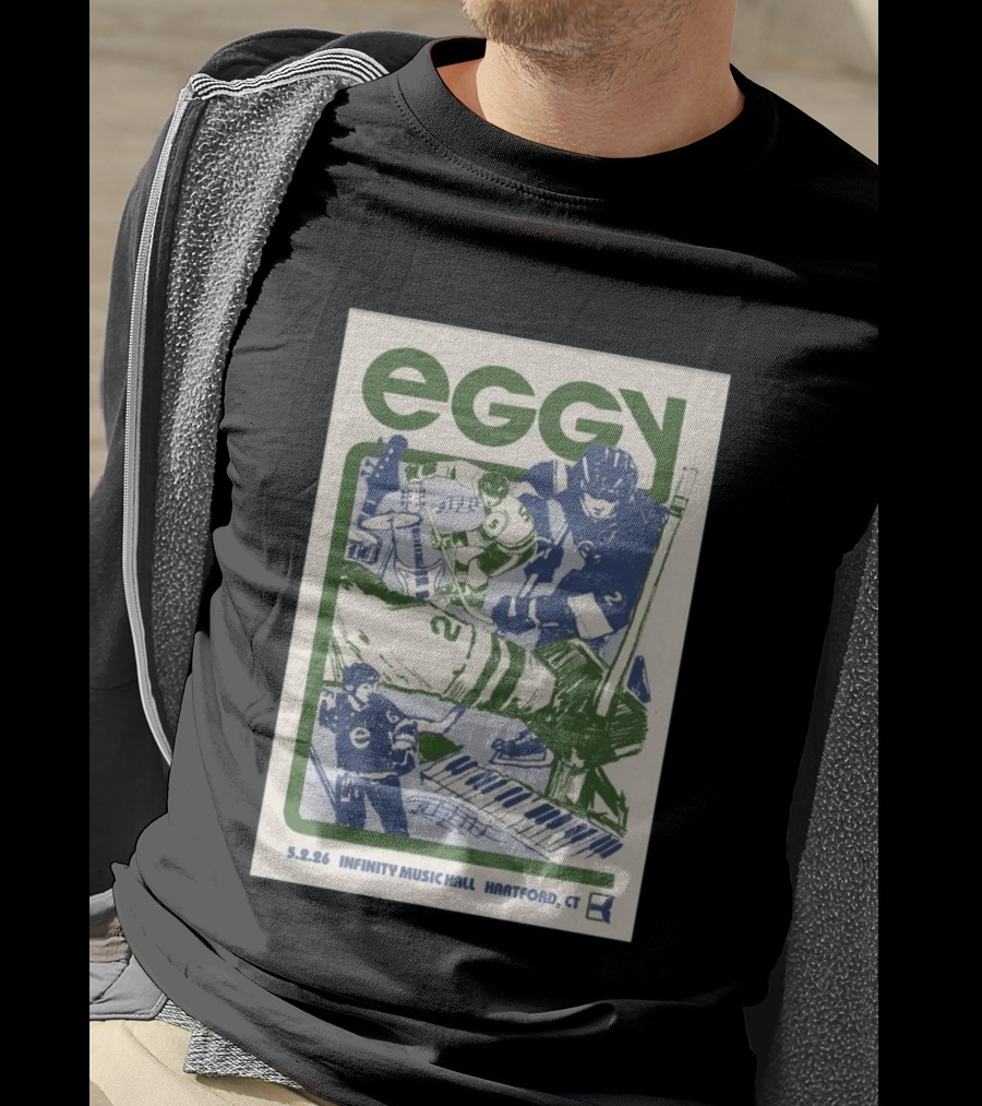 Eggy Concert May 2 2026 Infinity Music Hall Hockey Theme Hartford CT T-Shirt