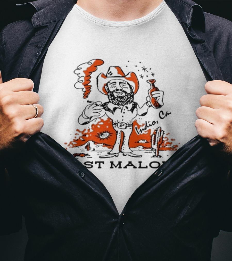 Post Malone Tour Cowboy Indio CA 04 26 2026 Desert Cactus Scene T-Shirt