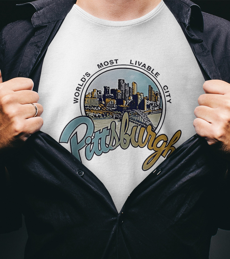 World's Most Livable City Pittsburgh Skyline T-Shirt