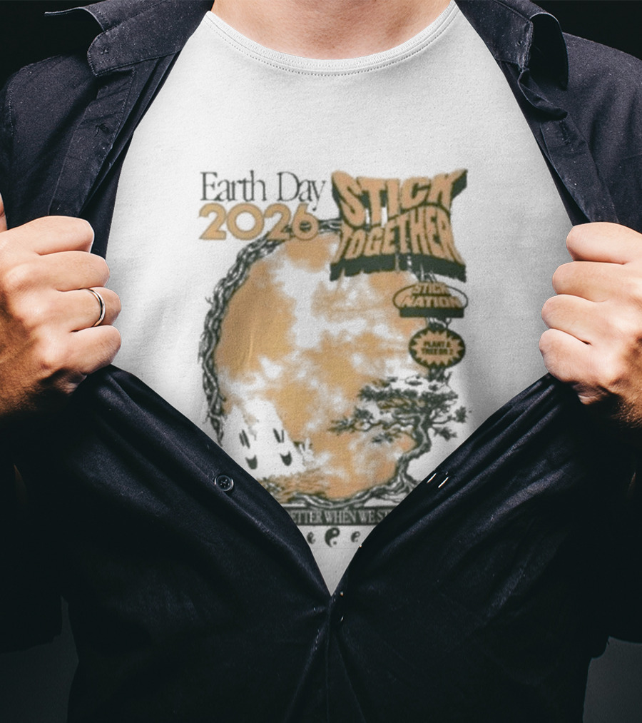 Earth Day 2026 Stick Together Save Animals Power Protection T-Shirt