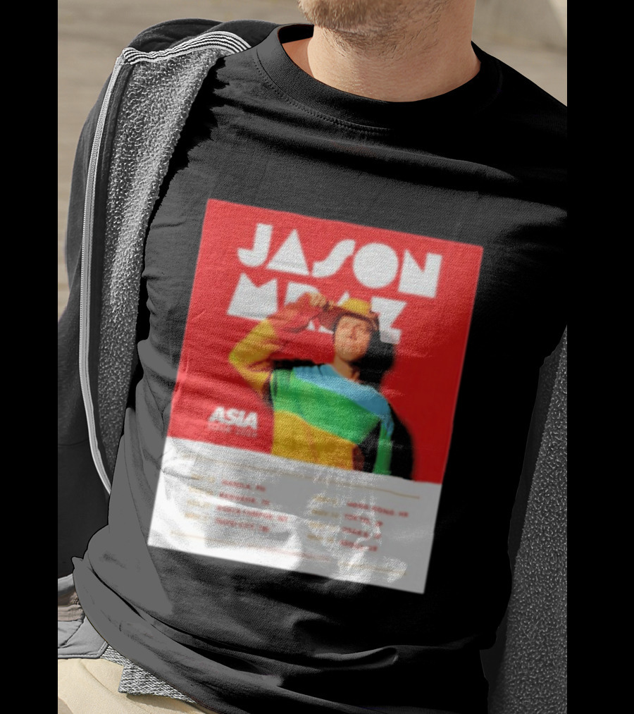 Jason Mraz Asia Tour Manila Bangkok Kuala Lumpur Taipei Hong Kong Tokyo Osaka Seoul 2026 T-Shirt