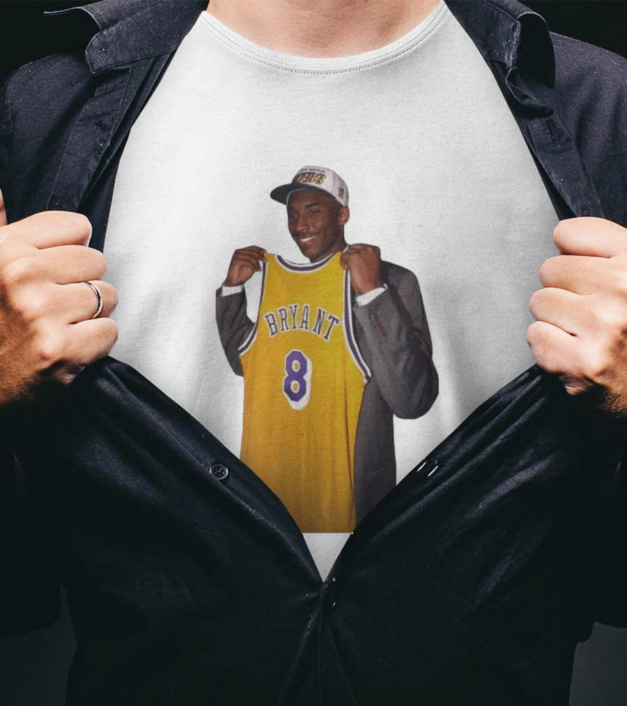 Bryant 8 Lakers Jersey Iconic Kobe Image T-Shirt