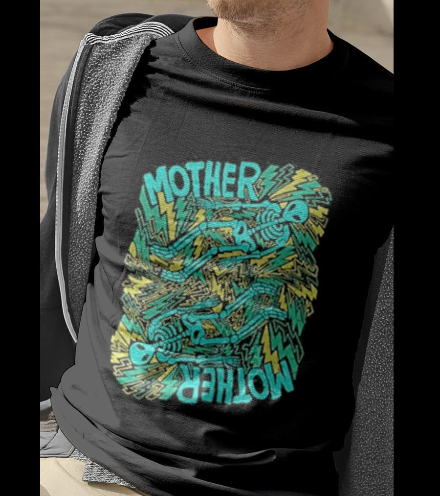 Mother Mother Grief Chapter Au Tour Lightning Figures And Neon T-Shirt