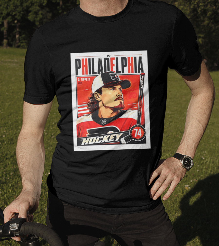 Owen Tippett 74 Philadelphia Flyers Hockey Vintage Style 2025 T-Shirt