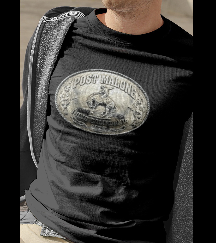 Post Malone Indio California 2026 Rodeo Belt Buckle T-Shirt