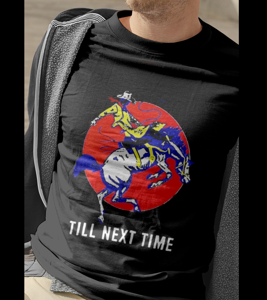 RJ Decker Till Next Time Rodeo Cowboy Riding Horse Iconic Red T-Shirt