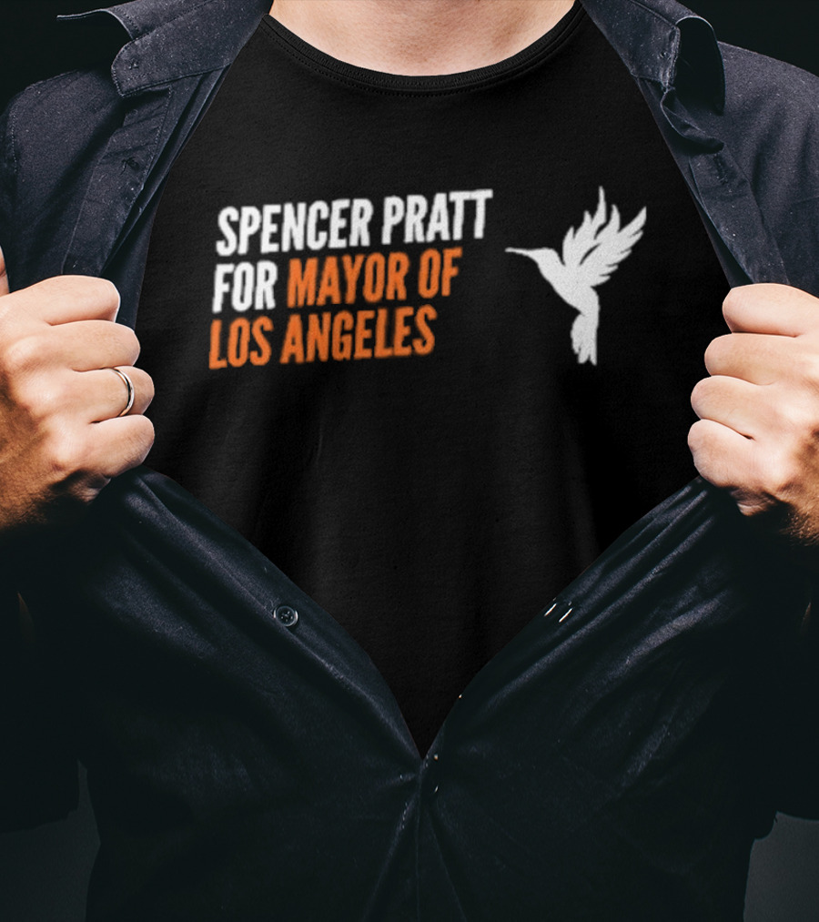 Spencer Pratt For Mayor Of Los Angeles 2026 Hummingbird T-Shirt