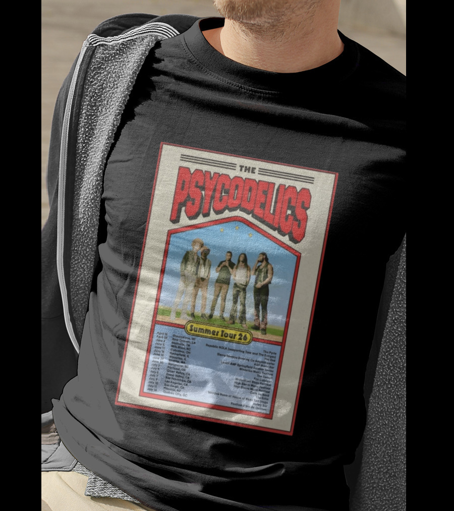 The Psycodelics Summer Tour 26 Concert Dates And Locations T-Shirt