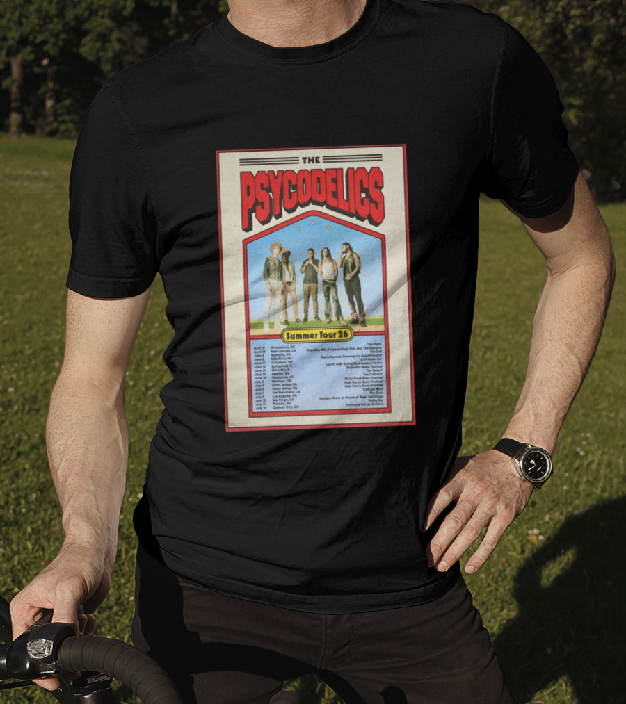 The Psycodelics Summer Tour 26 Concert Dates And Locations T-Shirt
