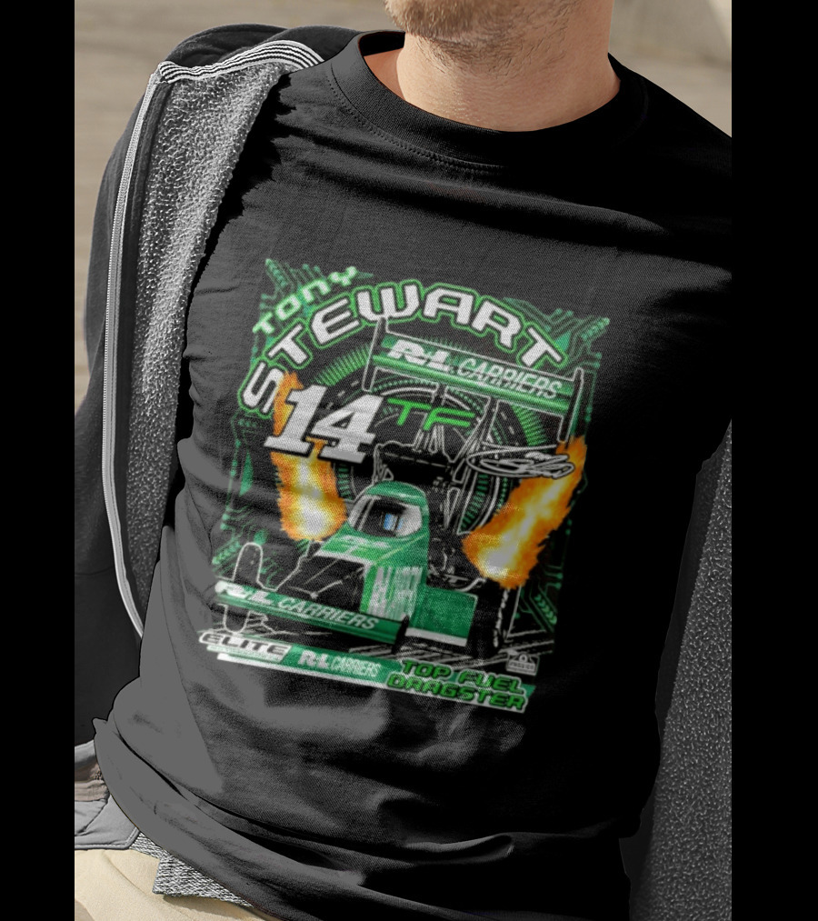 Tony Stewart R+L Carriers 14 TF Elite Top Fuel Dragster Racing T-Shirt
