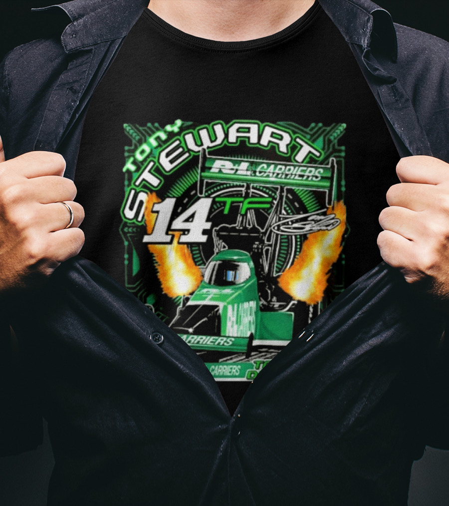 Tony Stewart R+L Carriers 14 TF Elite Top Fuel Dragster Racing T-Shirt