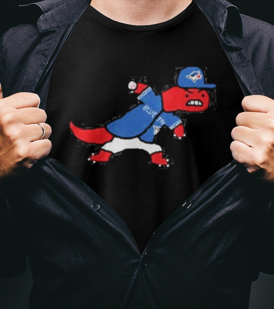 Toronto Blue Jays Raptors Collaboration Paint Style Sports Fan T-Shirt