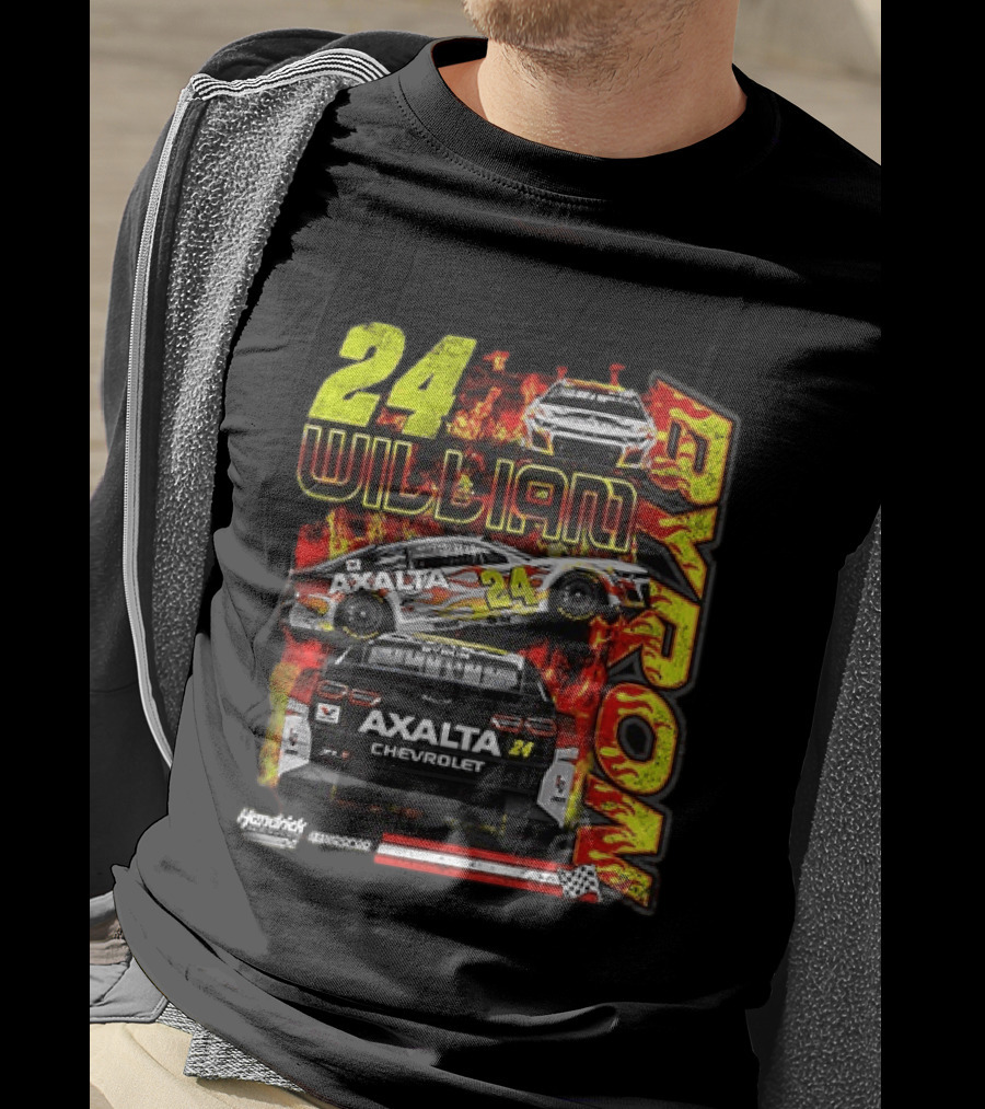 William Byron 24 Axalta Chevrolet Flames Racing Hendrick Motorsports T-Shirt