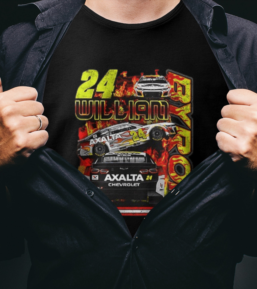 William Byron 24 Axalta Chevrolet Flames Racing Hendrick Motorsports T-Shirt