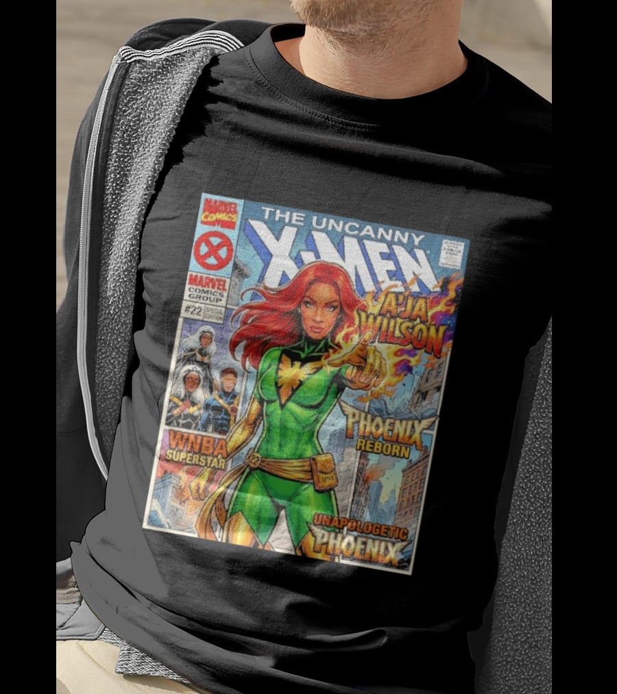 The Uncanny X Men A'Ja Wilson Phoenix Reborn WNBA Superstar Unapologetic Phoenix Comic T-Shirt