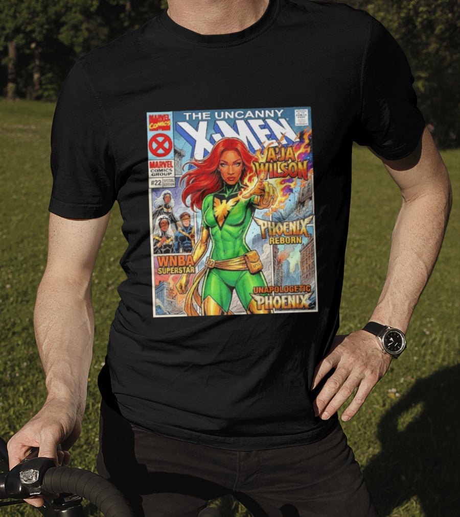The Uncanny X Men A'Ja Wilson Phoenix Reborn WNBA Superstar Unapologetic Phoenix Comic T-Shirt