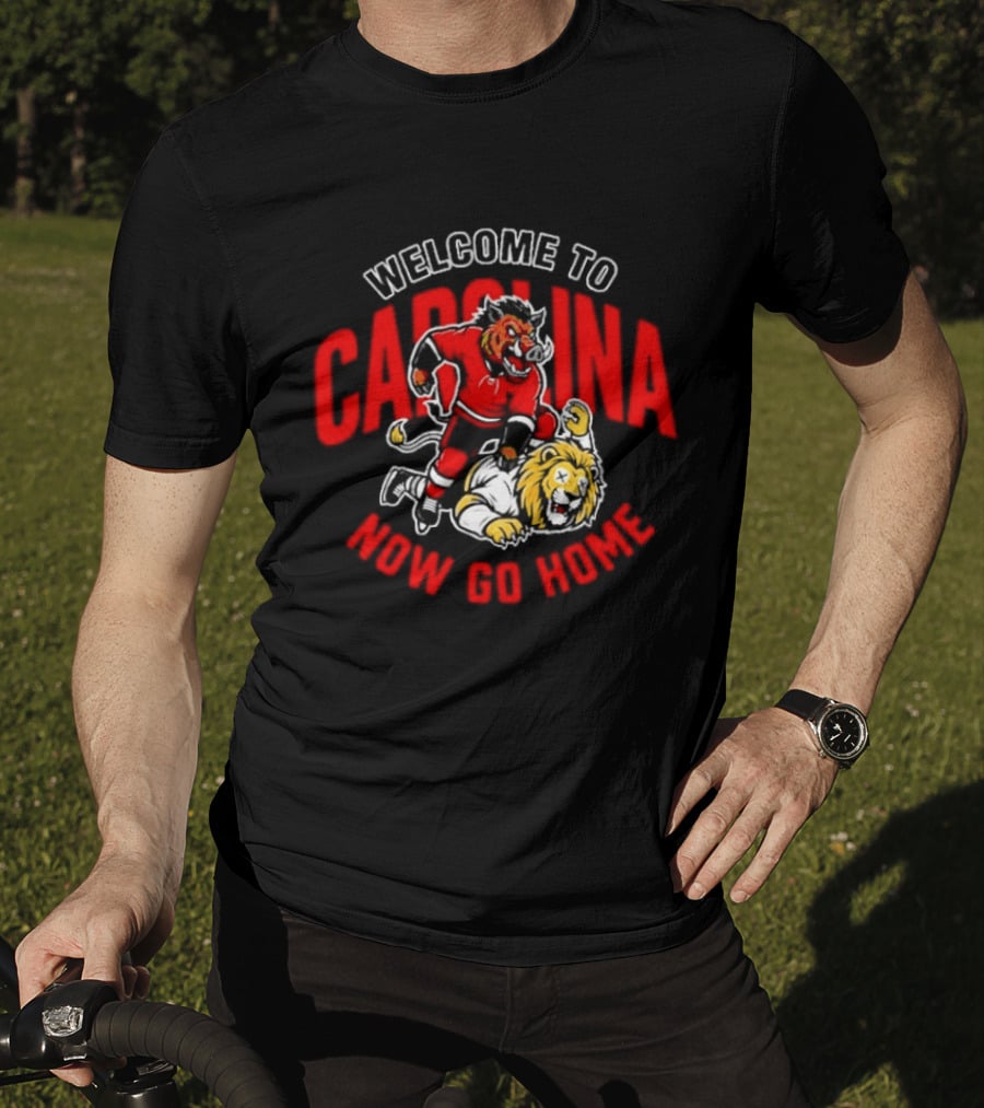 Welcome To Carolina Now Go Home Hurricanes Lion Dual Concept T-Shirt