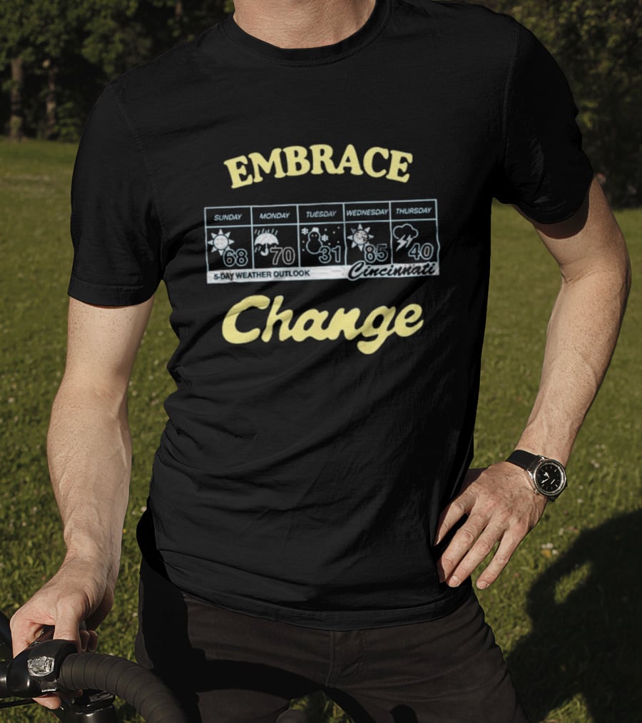 Cincinnati Embrace Change 5 Day Weather Outlook Forecast T-Shirt