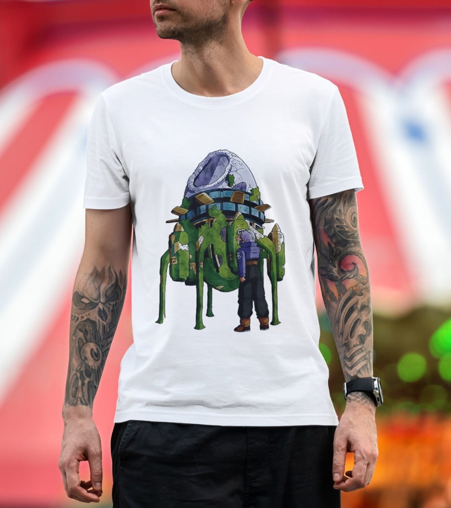 Dragon Ball Z Future Trunks Capsule Corp Time Machine Scene T-Shirt