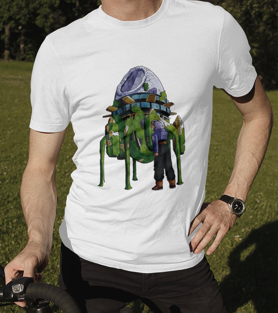 Dragon Ball Z Future Trunks Capsule Corp Time Machine Scene T-Shirt