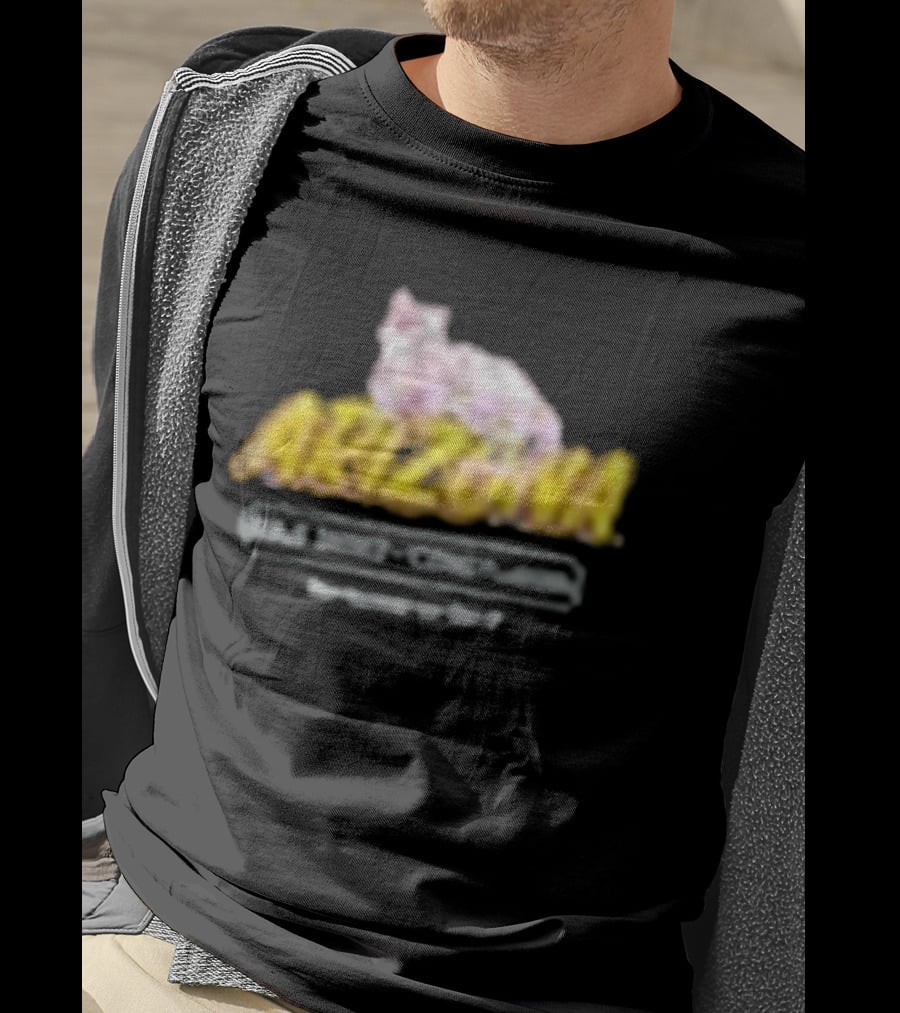 Arizona Black Cherry Blossom Bodega Cat T-Shirt