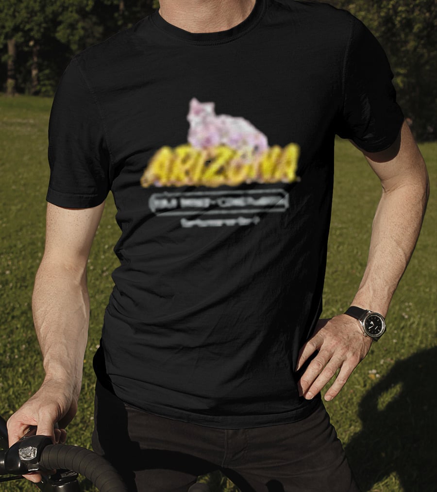 Arizona Black Cherry Blossom Bodega Cat T-Shirt