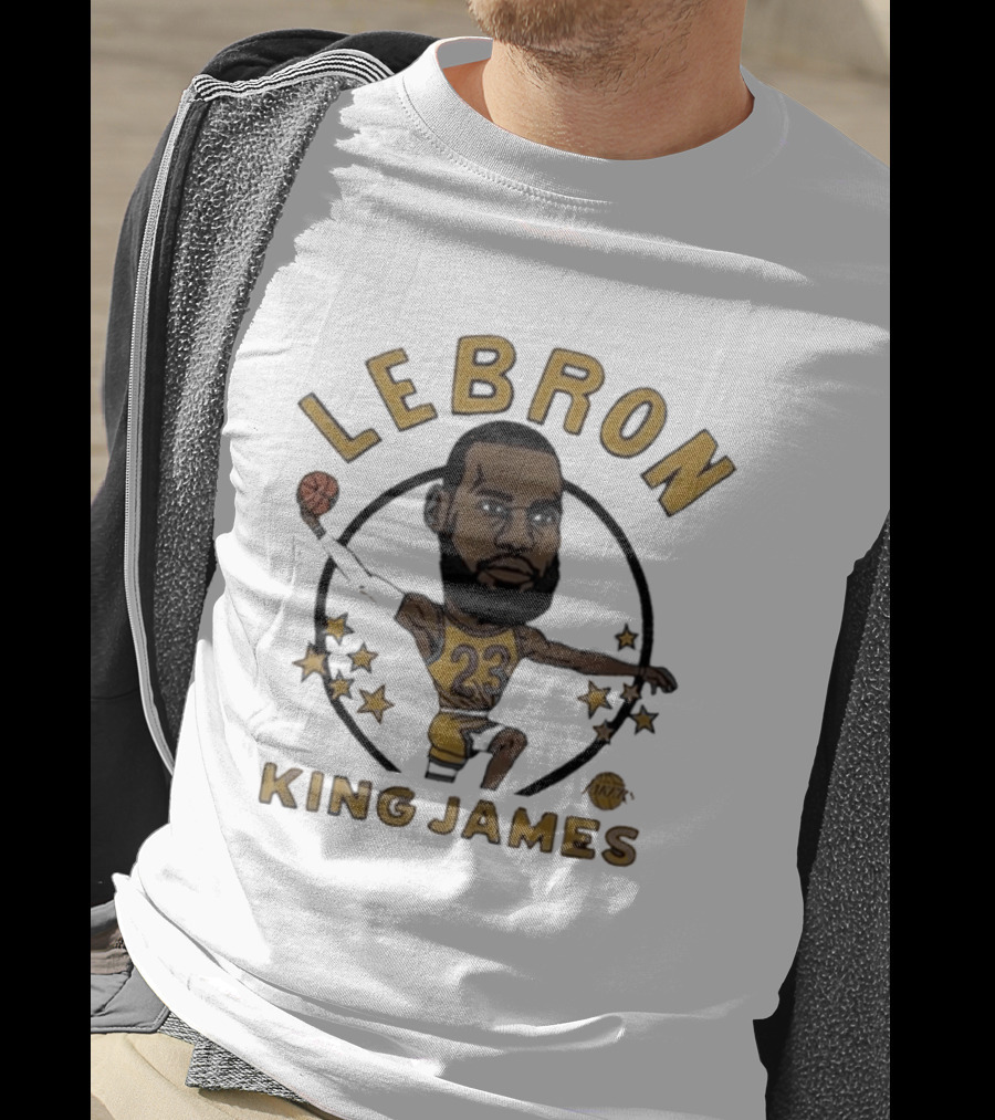 LeBron King James Los Angeles Lakers Basketball Caricature 23 T-Shirt
