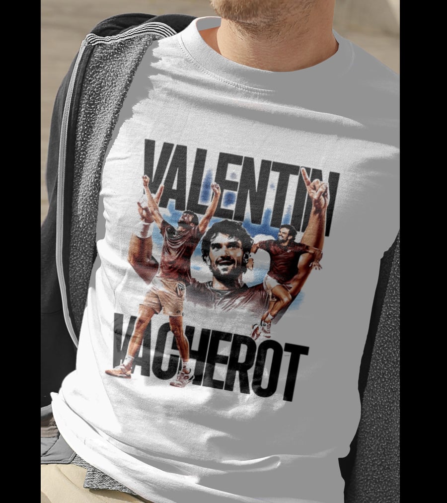 Valentin Vacherot Tennis Player Action Pose Montage T-Shirt