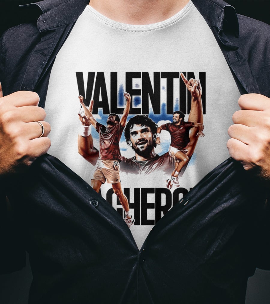 Valentin Vacherot Tennis Player Action Pose Montage T-Shirt