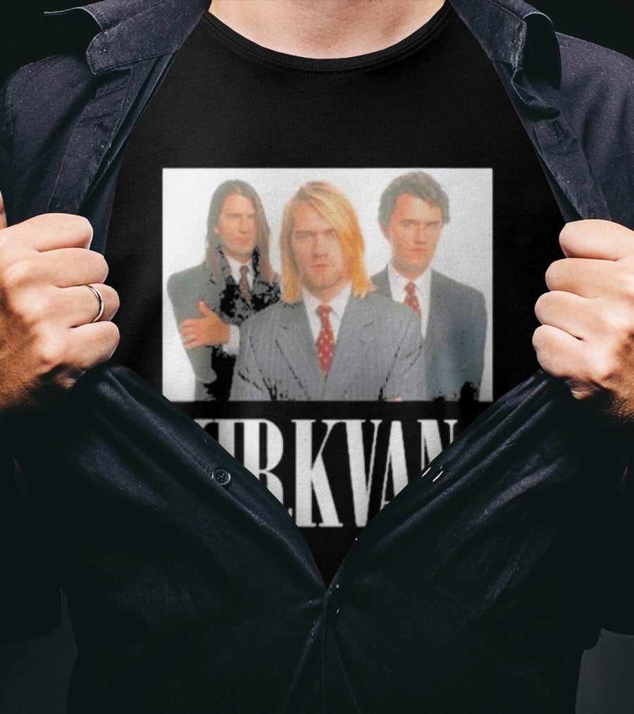 Kirkvana Nirvana Kurt Cobain Dave Grohl Suit T-Shirt