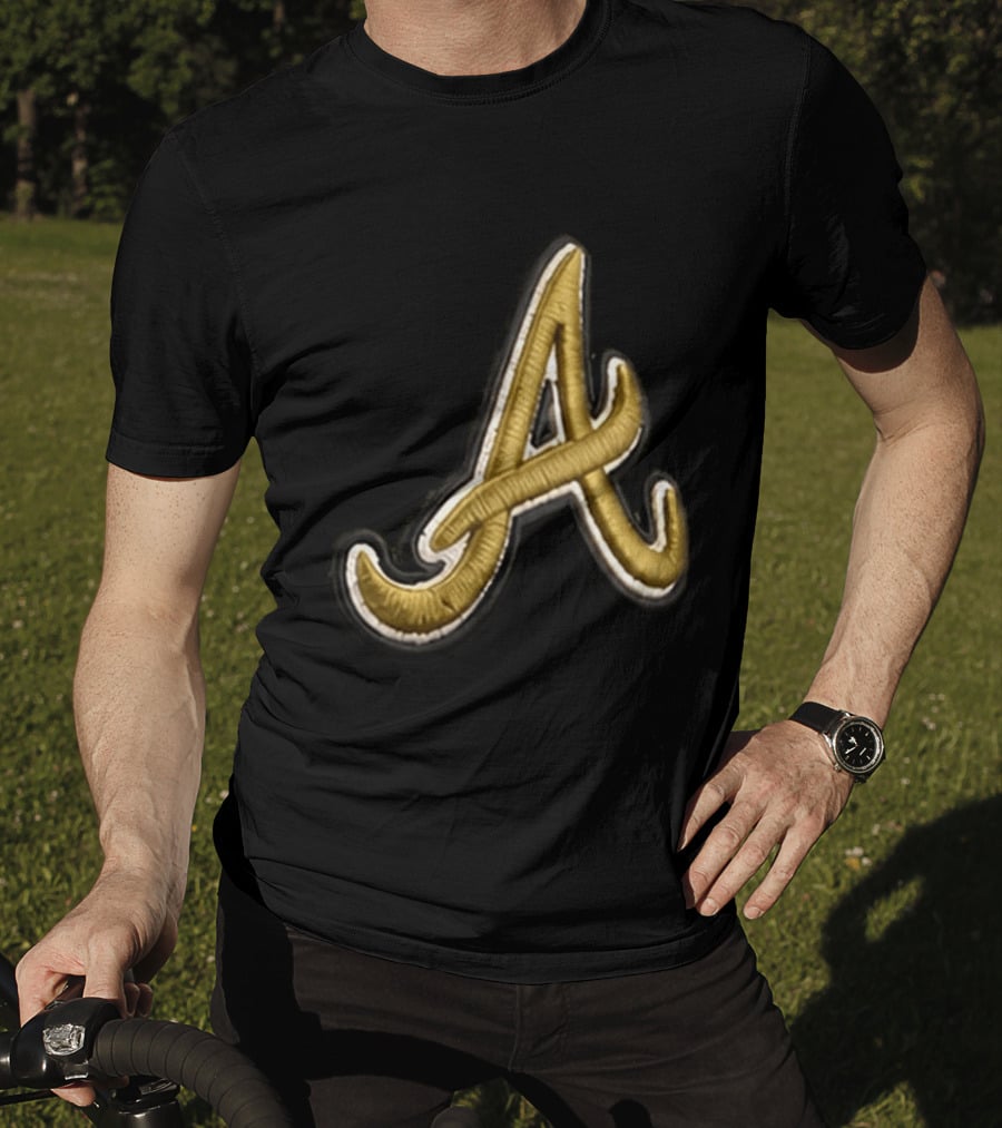 Atlanta Braves Armed Forces 2026 Hat Gold Embroidered A T-Shirt