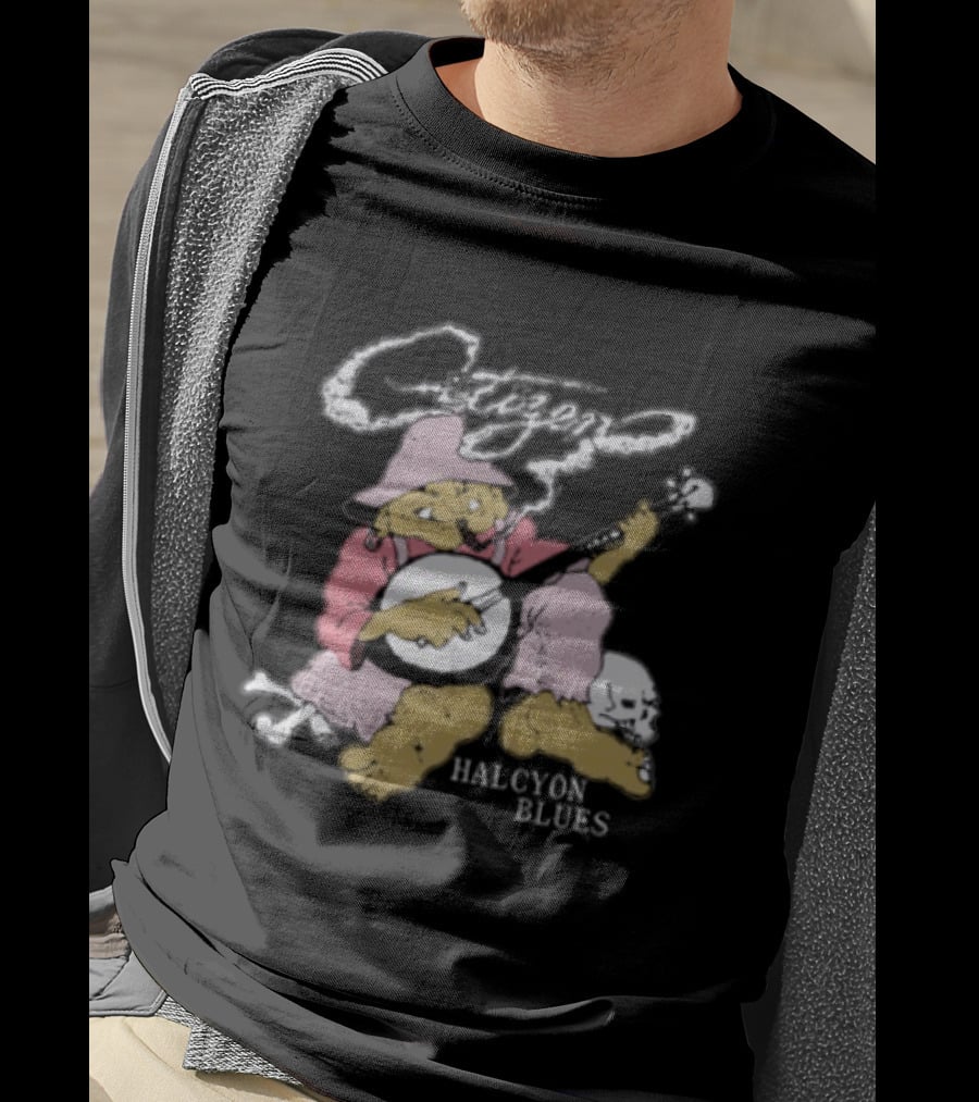 Citizen Halcyon Blues Smoking Gnome Banjo Player T-Shirt