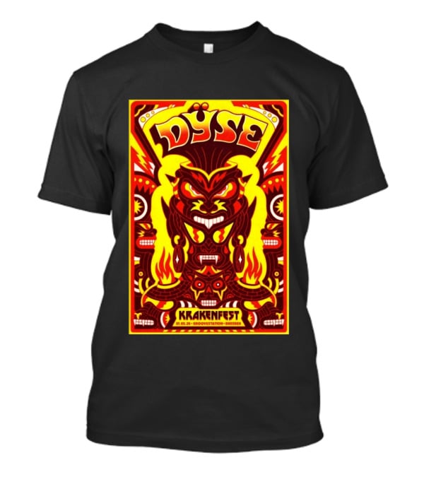 Dyse Krakenfest 01.05.26 Groovestation Dresden Bold Psychedelic Demon T-Shirt