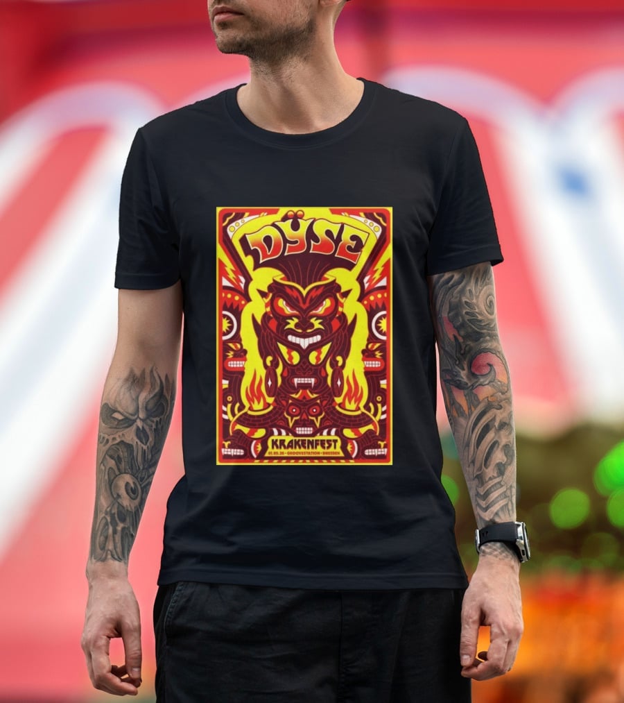 Dyse Krakenfest 01.05.26 Groovestation Dresden Bold Psychedelic Demon T-Shirt