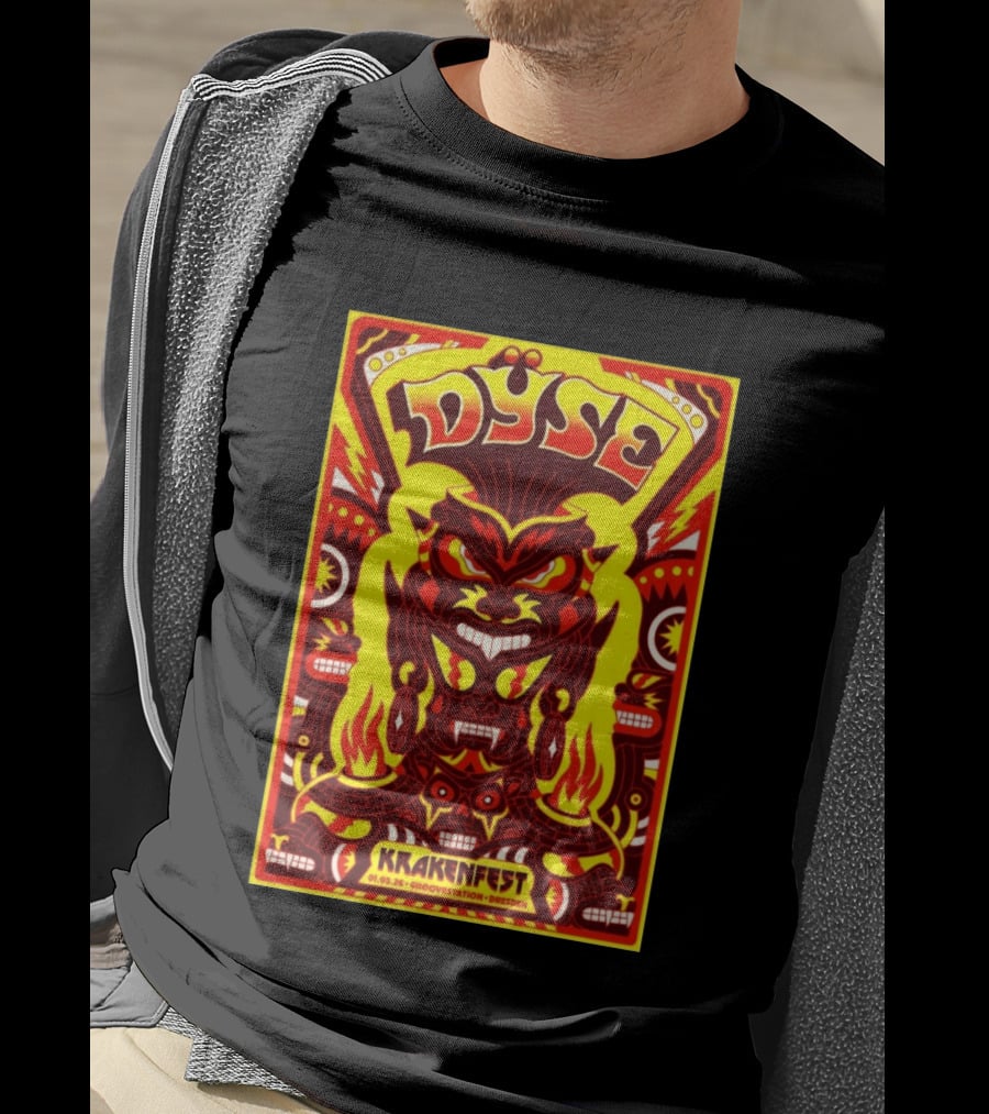 Dyse Krakenfest 01.05.26 Groovestation Dresden Bold Psychedelic Demon T-Shirt