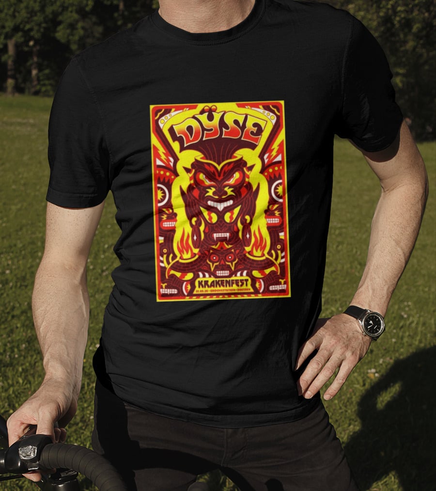 Dyse Krakenfest 01.05.26 Groovestation Dresden Bold Psychedelic Demon T-Shirt