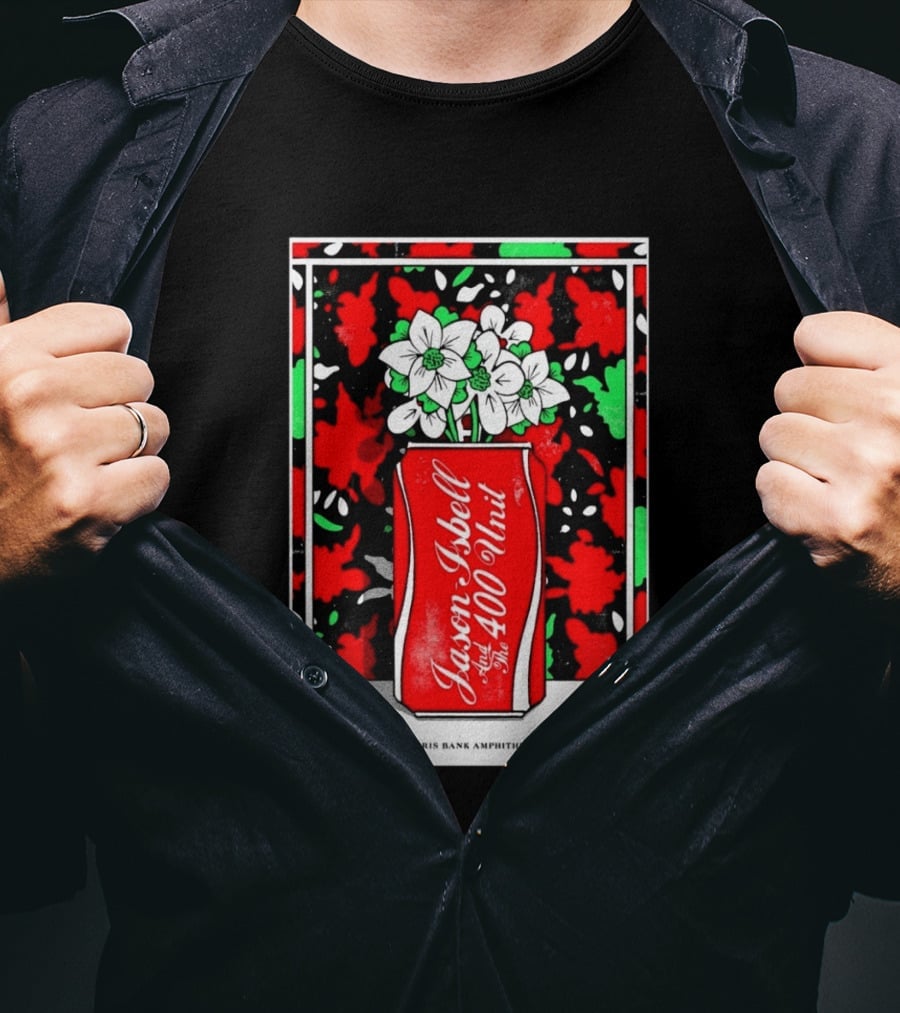 Jason Isbell And The 400 Unit Alpharetta GA Ameris Bank Amphitheatre April 28 2026 Floral Can T-Shirt